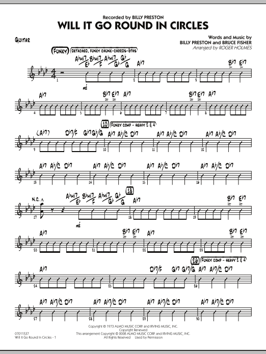 Download Roger Holmes Will It Go Round in Circles? - Guitar Sheet Music and learn how to play Jazz Ensemble PDF digital score in minutes