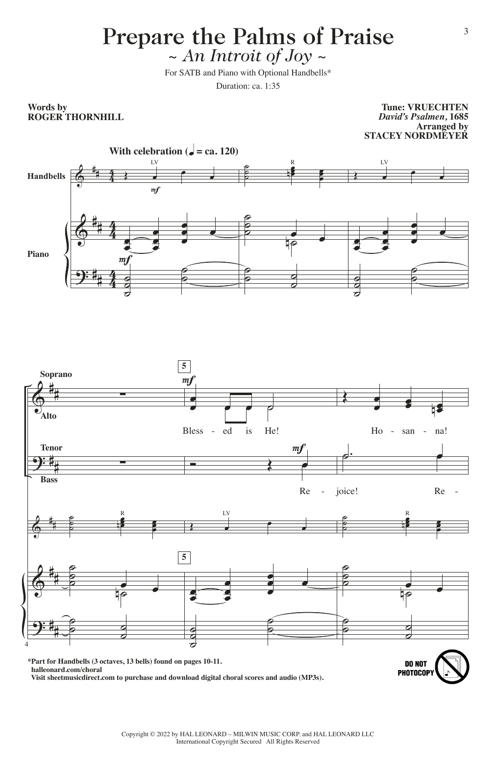 Download Roger Thornhill Prepare The Palms Of Praise (An Introit Of Joy) (arr. Stacey Nordmeyer) Sheet Music and learn how to play SATB Choir PDF digital score in minutes