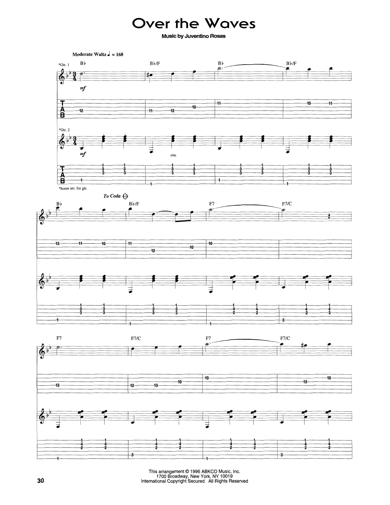 Download Rolling Stones Over The Waves Sheet Music and learn how to play Guitar Tab PDF digital score in minutes