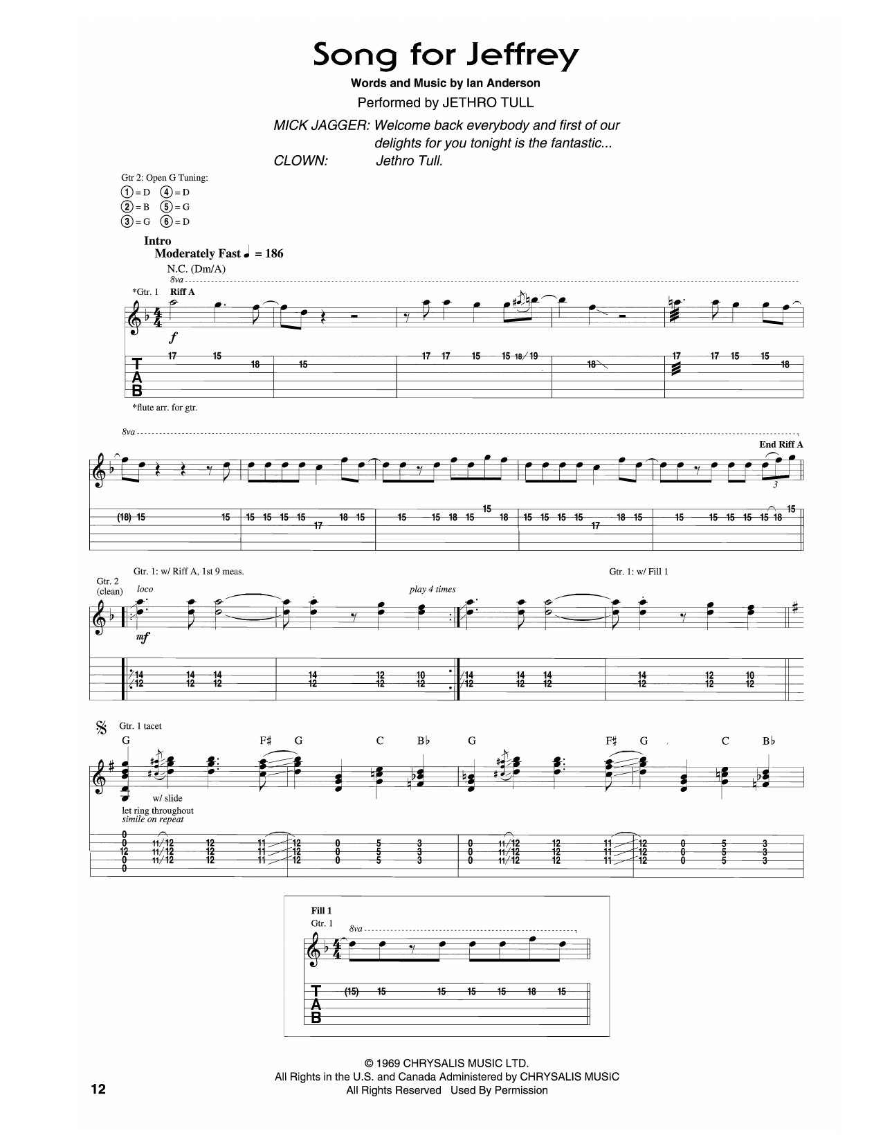 Download Rolling Stones Song For Jeffrey Sheet Music and learn how to play Guitar Tab PDF digital score in minutes