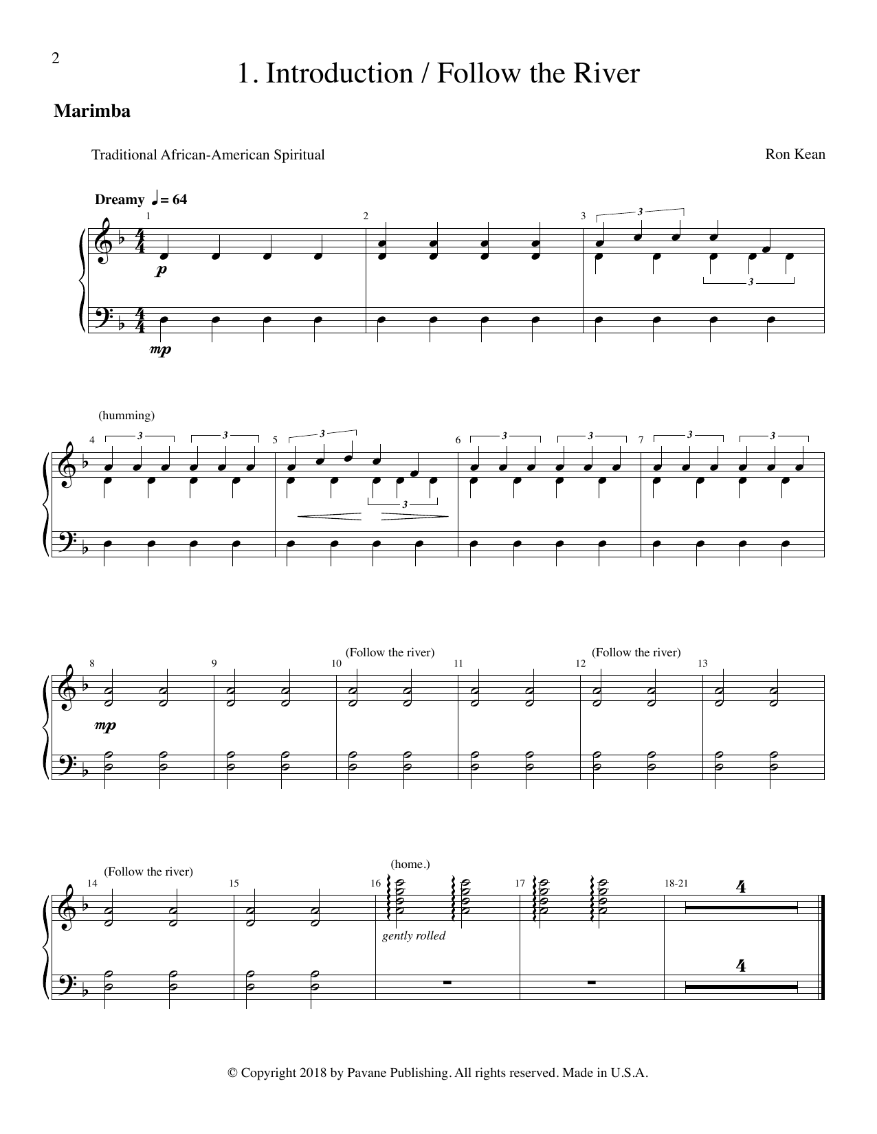 Download Ron Kean The Journey of Harriet Tubman (for SATB) - Marimba Sheet Music and learn how to play Choir Instrumental Pak PDF digital score in minutes