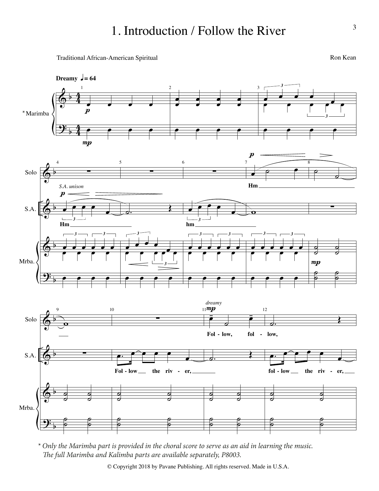 Download Ron Kean The Journey of Harriet Tubman Sheet Music and learn how to play SATB Choir PDF digital score in minutes