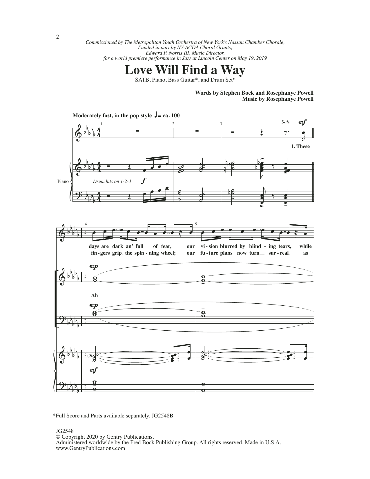 Download Rosephanye Powell Love Will Find A Way Sheet Music and learn how to play SATB Choir PDF digital score in minutes