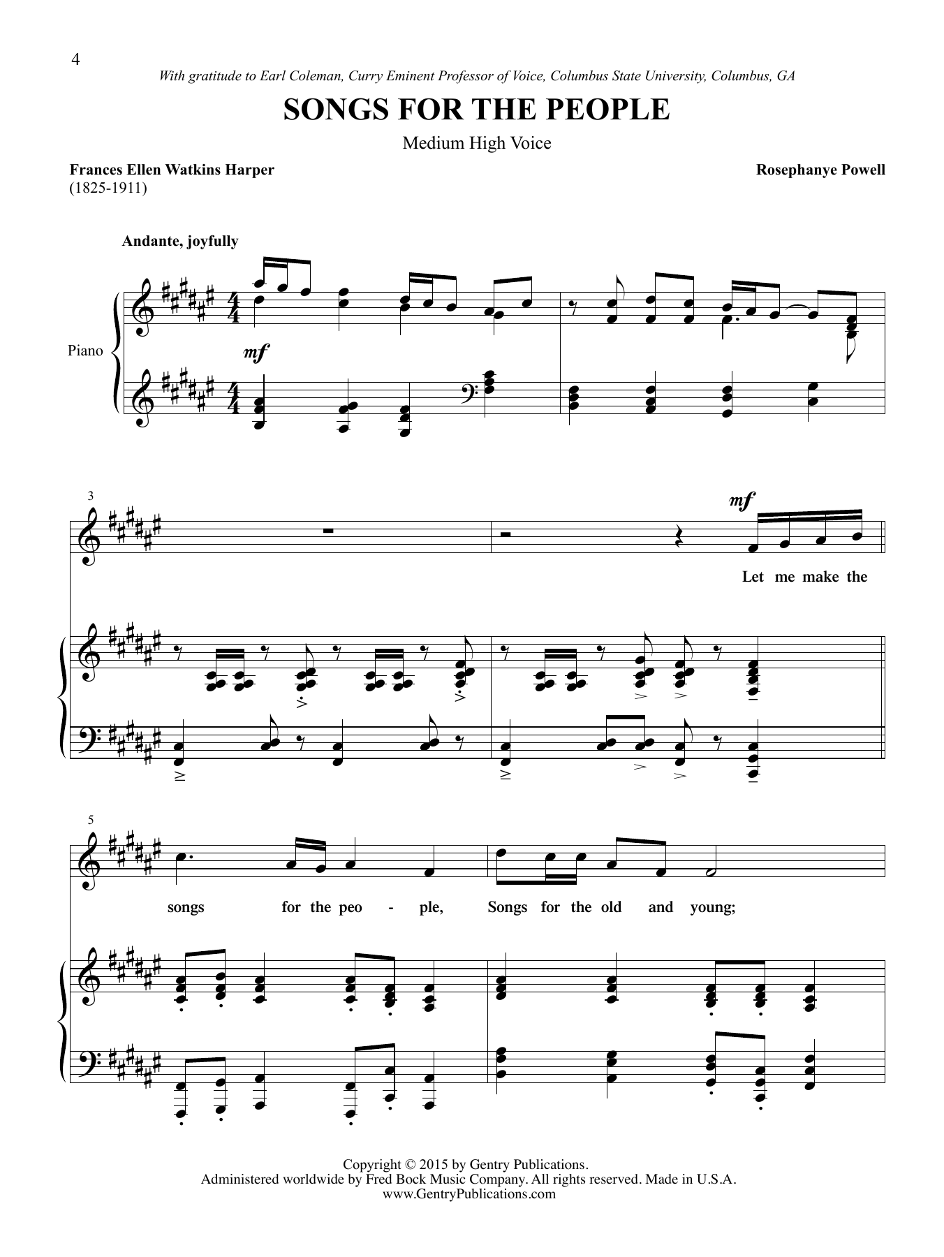 Download Rosephanye Powell Miss Wheatley's Garden (Medium High Voice) Sheet Music and learn how to play Piano & Vocal PDF digital score in minutes