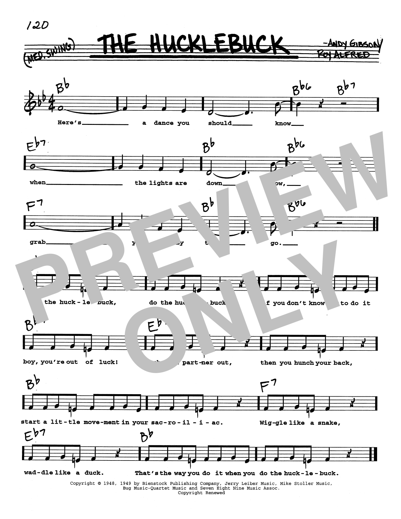 Download Roy Alfred The Hucklebuck (Low Voice) Sheet Music and learn how to play Real Book – Melody, Lyrics & Chords PDF digital score in minutes