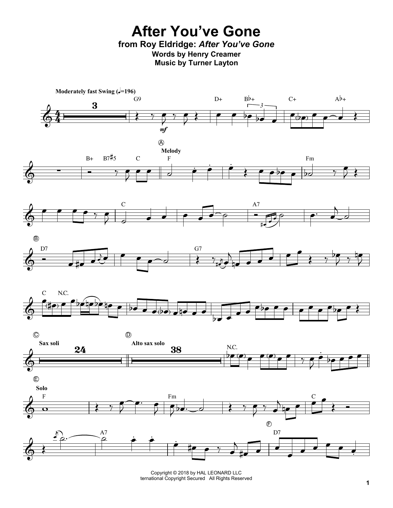 Download Sophie Tucker After You've Gone Sheet Music and learn how to play Trumpet Transcription PDF digital score in minutes