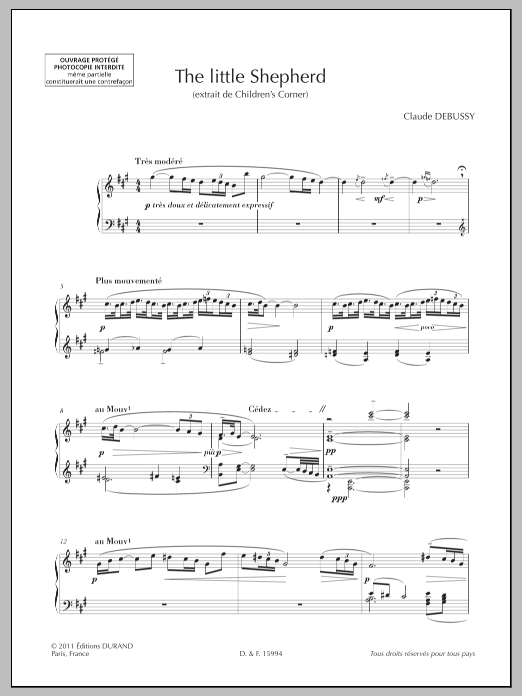 Download Roy Howat The Little Shepherd Sheet Music and learn how to play Piano Solo PDF digital score in minutes