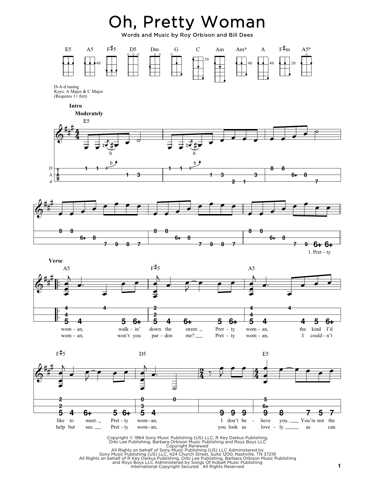 Download Roy Orbison Oh, Pretty Woman (arr. Steven B. Eulberg) Sheet Music and learn how to play Dulcimer PDF digital score in minutes