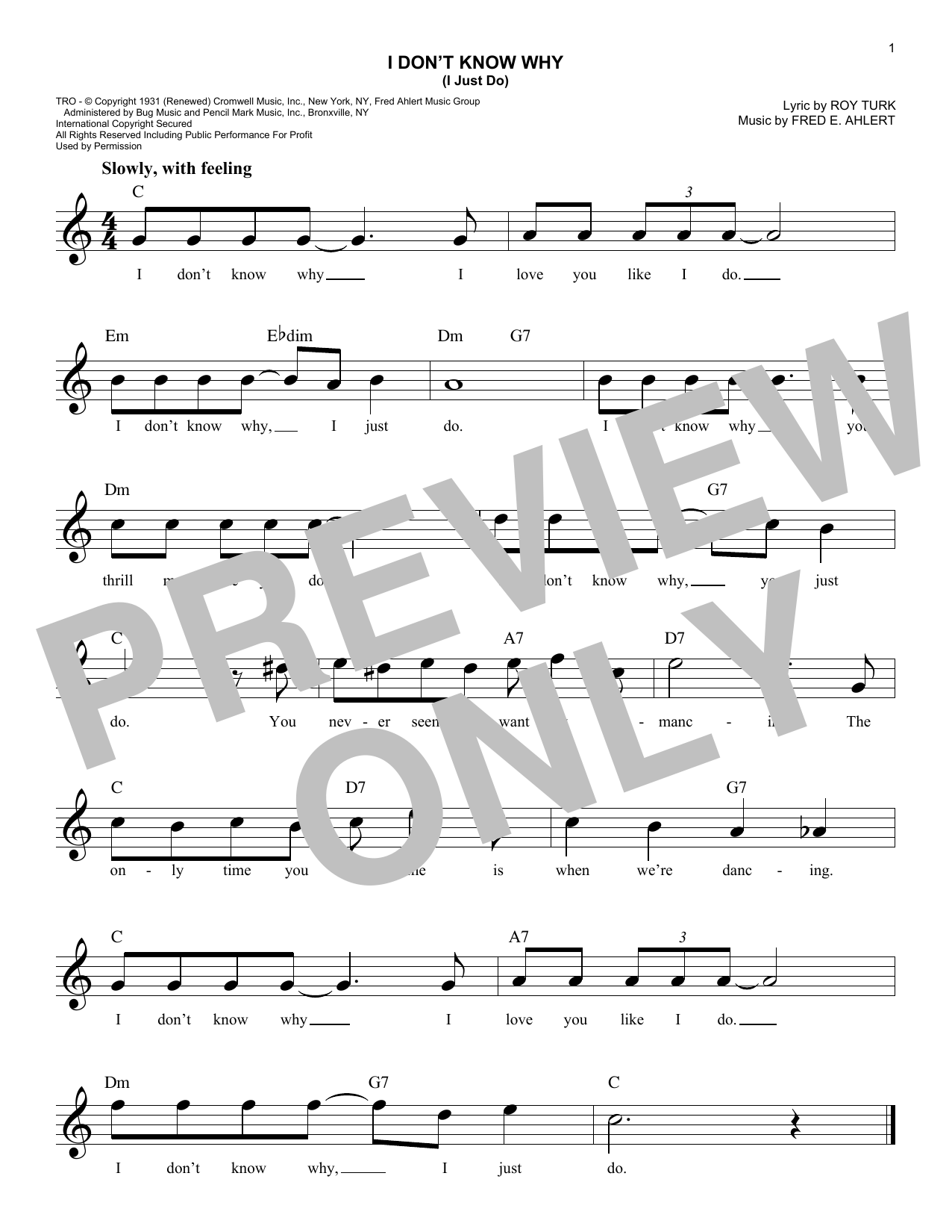 Download Roy Turk I Don't Know Why (I Just Do) Sheet Music and learn how to play Ukulele PDF digital score in minutes
