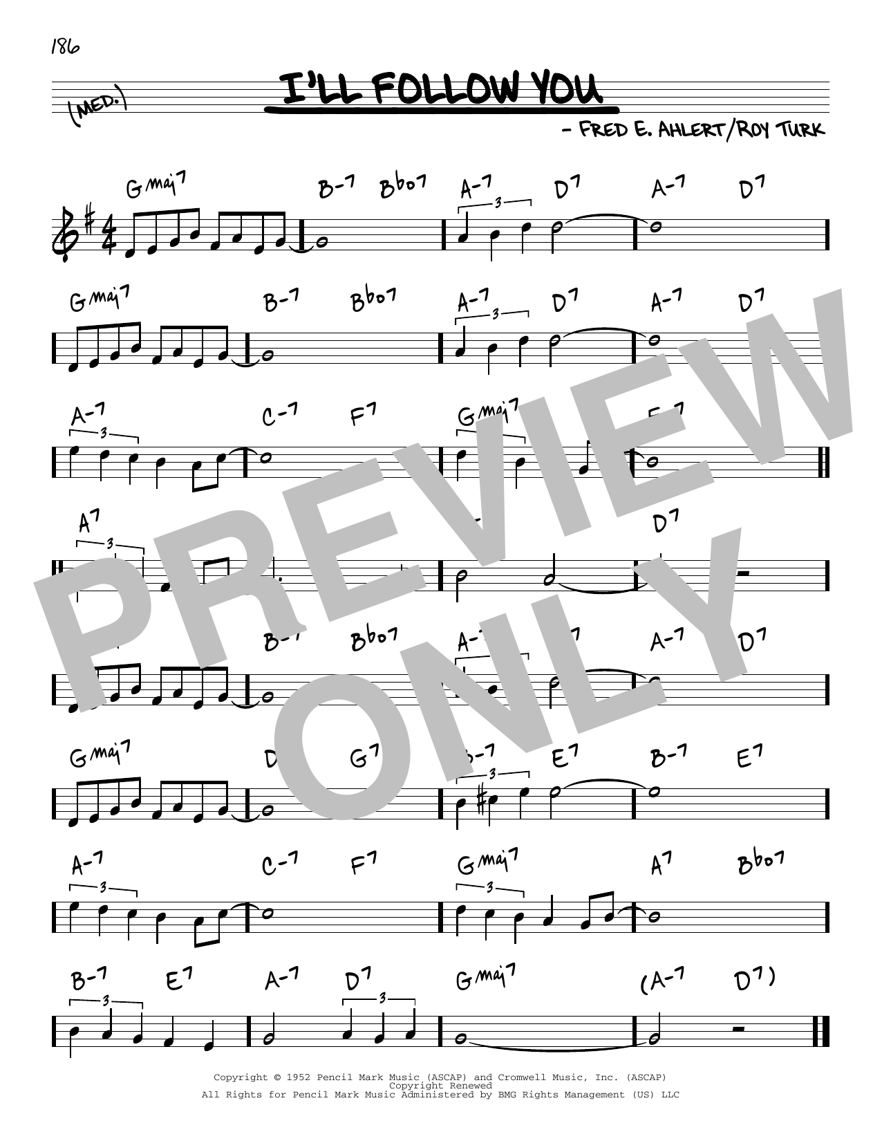 Download Roy Turk I'll Follow You Sheet Music and learn how to play Real Book – Melody & Chords PDF digital score in minutes