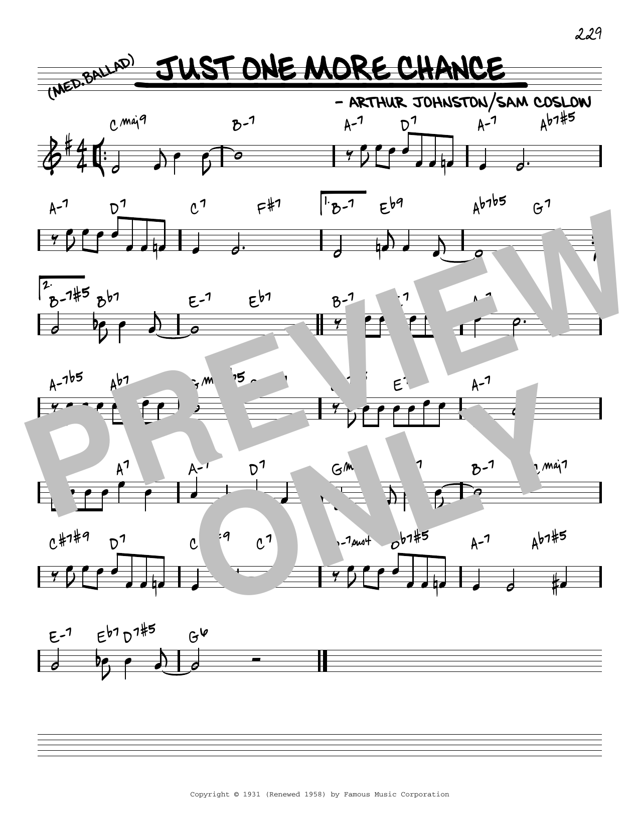 Download Ruby Braff Just One More Chance [Reharmonized version] (arr. Jack Grassel) Sheet Music and learn how to play Real Book – Melody & Chords PDF digital score in minutes