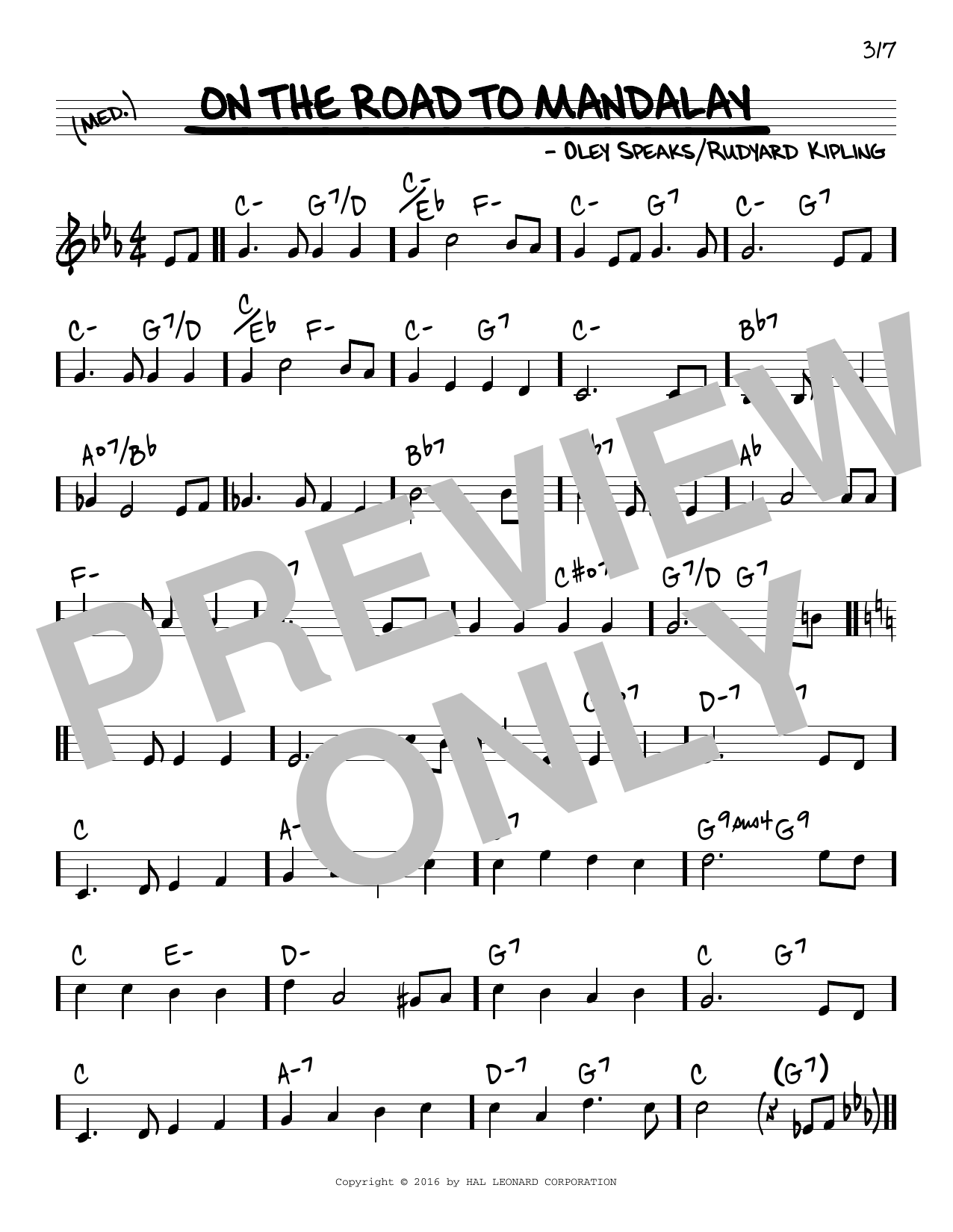 Download Rudyard Kipling On The Road To Mandalay Sheet Music and learn how to play Real Book – Melody & Chords PDF digital score in minutes