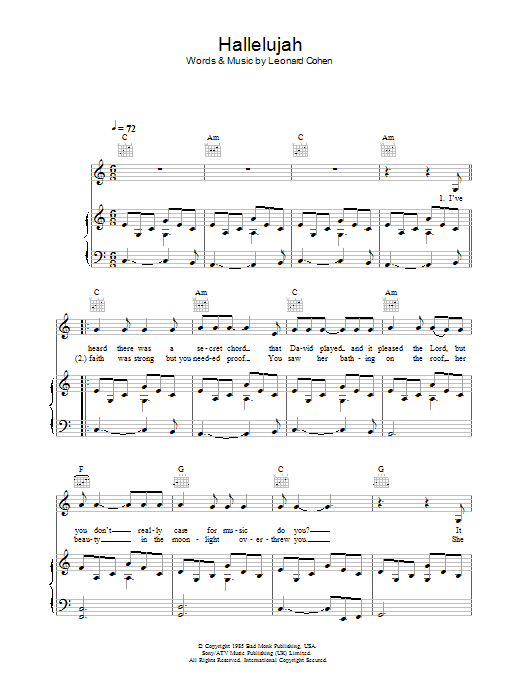 Download Rufus Wainwright Hallelujah Sheet Music and learn how to play Clarinet PDF digital score in minutes