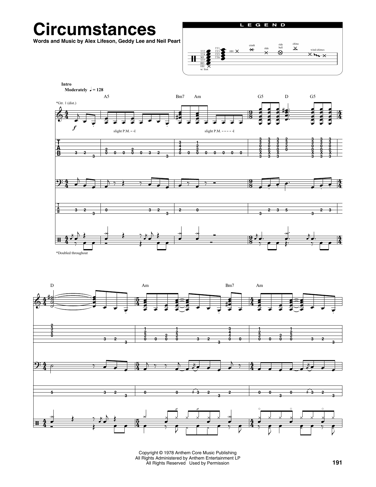 Download Rush Circumstances Sheet Music and learn how to play Transcribed Score PDF digital score in minutes