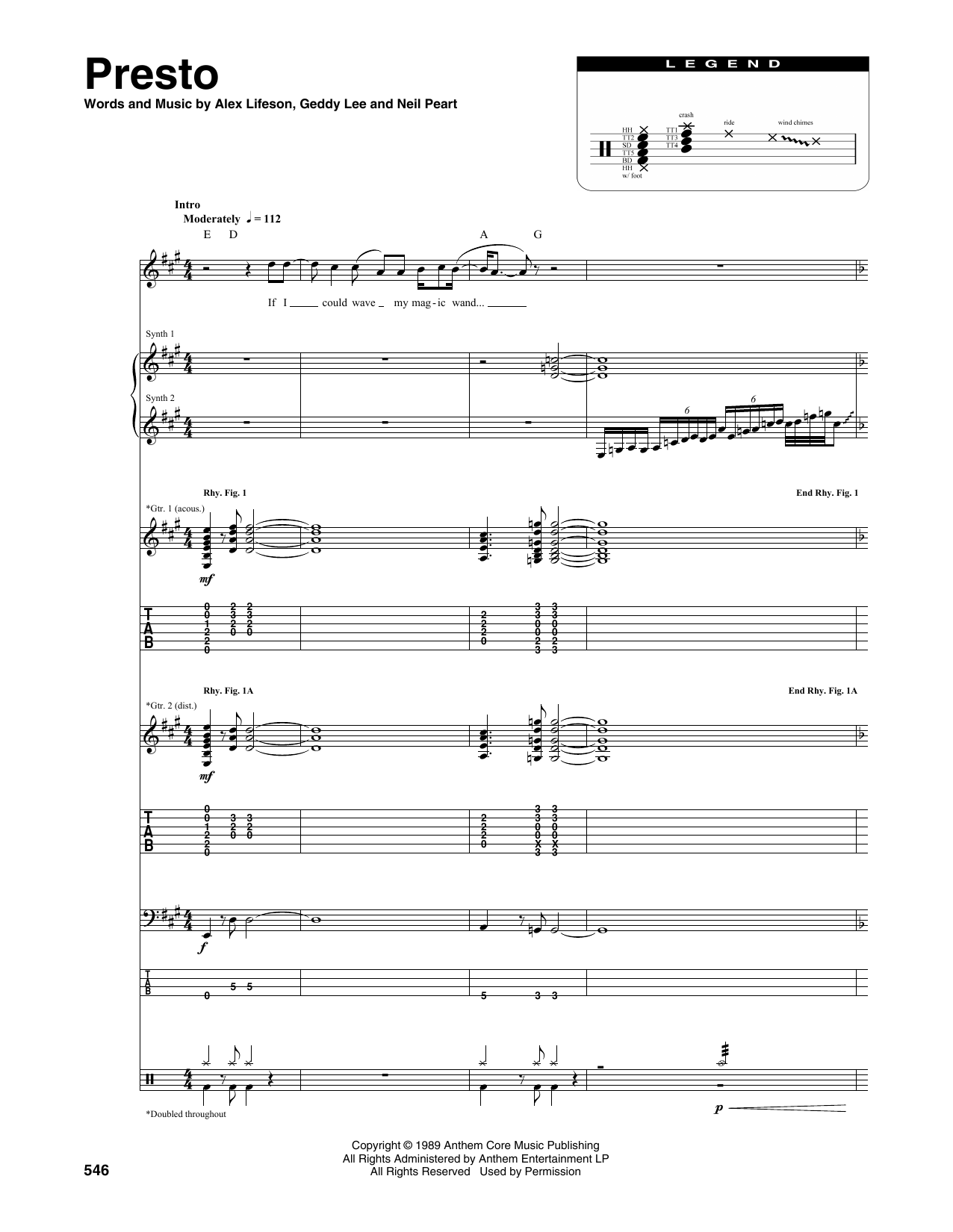 Download Rush Presto Sheet Music and learn how to play Transcribed Score PDF digital score in minutes
