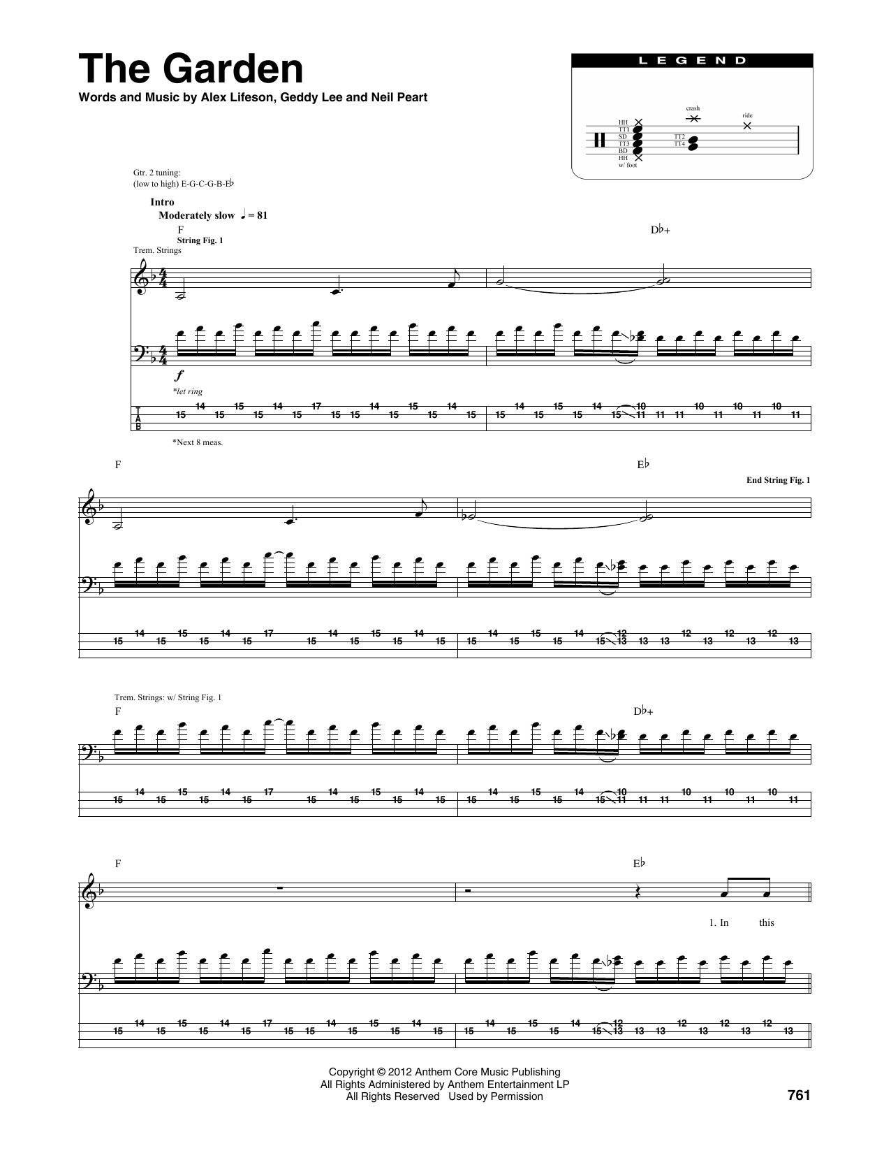 Download Rush The Garden Sheet Music and learn how to play Transcribed Score PDF digital score in minutes