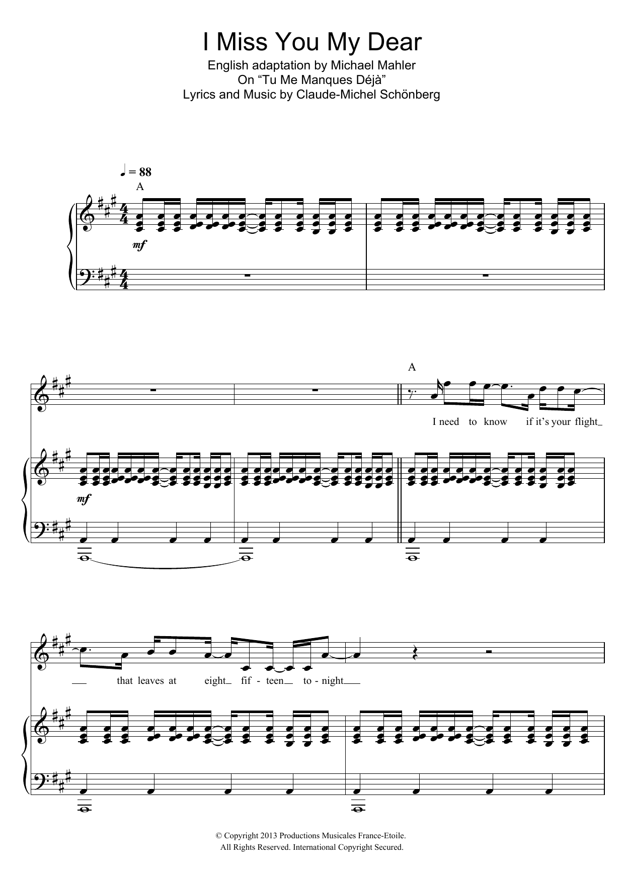 Download Russell Watson I Miss You My Dear Sheet Music and learn how to play Piano & Vocal PDF digital score in minutes