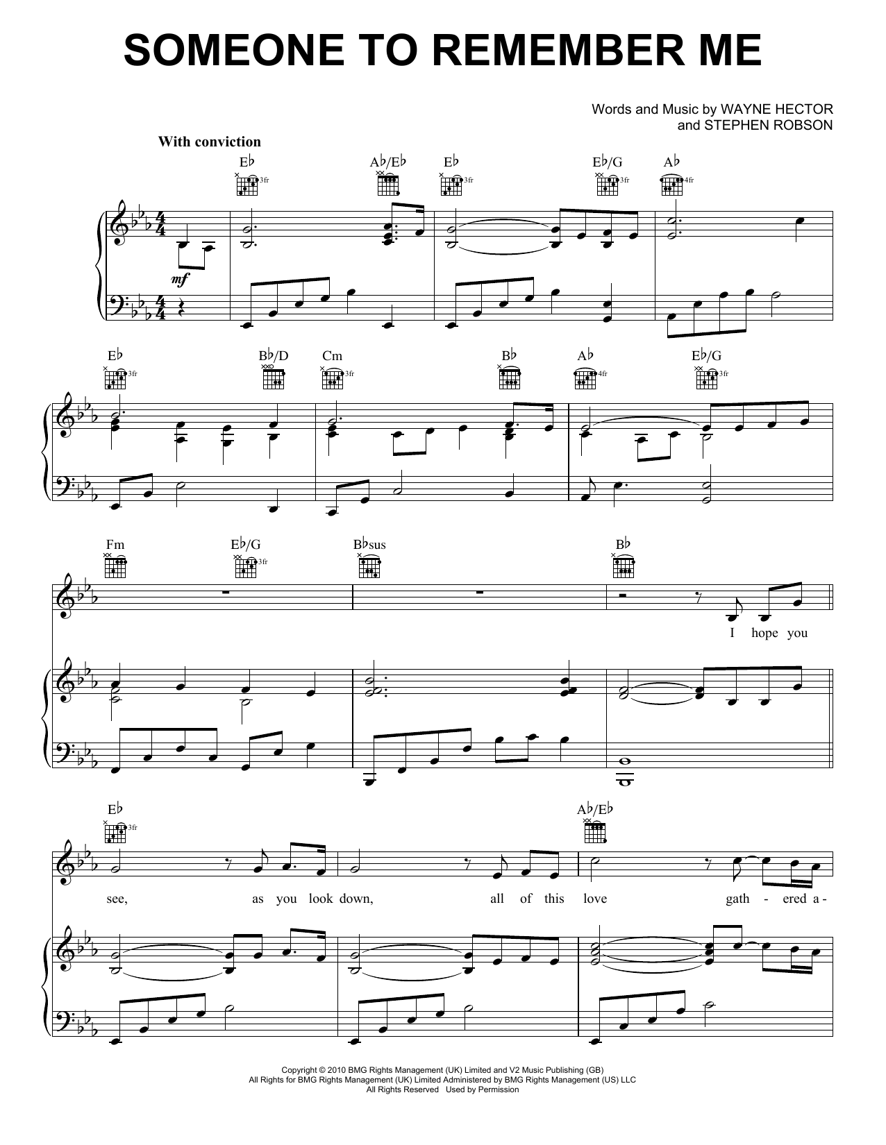 Download Russell Watson Someone To Remember Me Sheet Music and learn how to play Piano, Vocal & Guitar Chords (Right-Hand Melody) PDF digital score in minutes