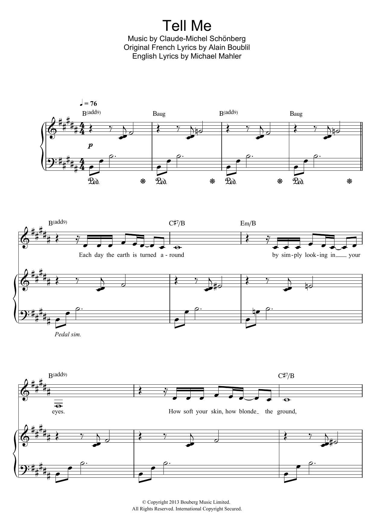 Download Russell Watson Tell Me Sheet Music and learn how to play Piano & Vocal PDF digital score in minutes