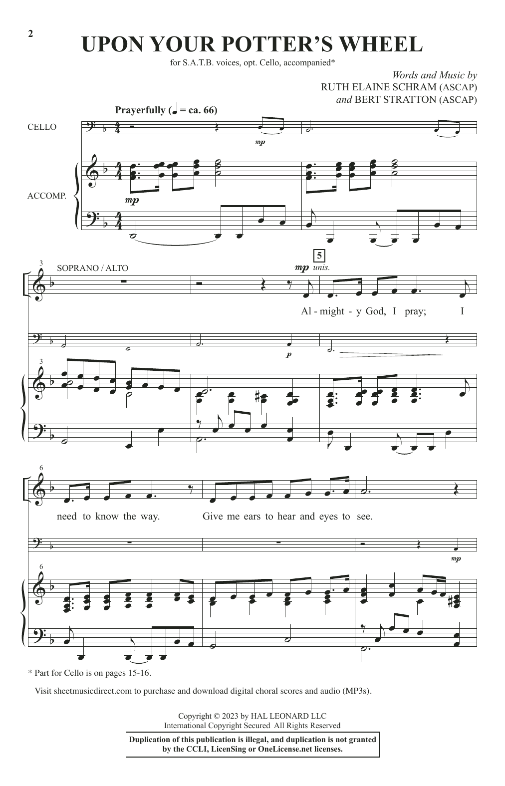 Download Ruth Elaine Schram and Bert Stratton Upon Your Potter's Wheel Sheet Music and learn how to play SATB Choir PDF digital score in minutes