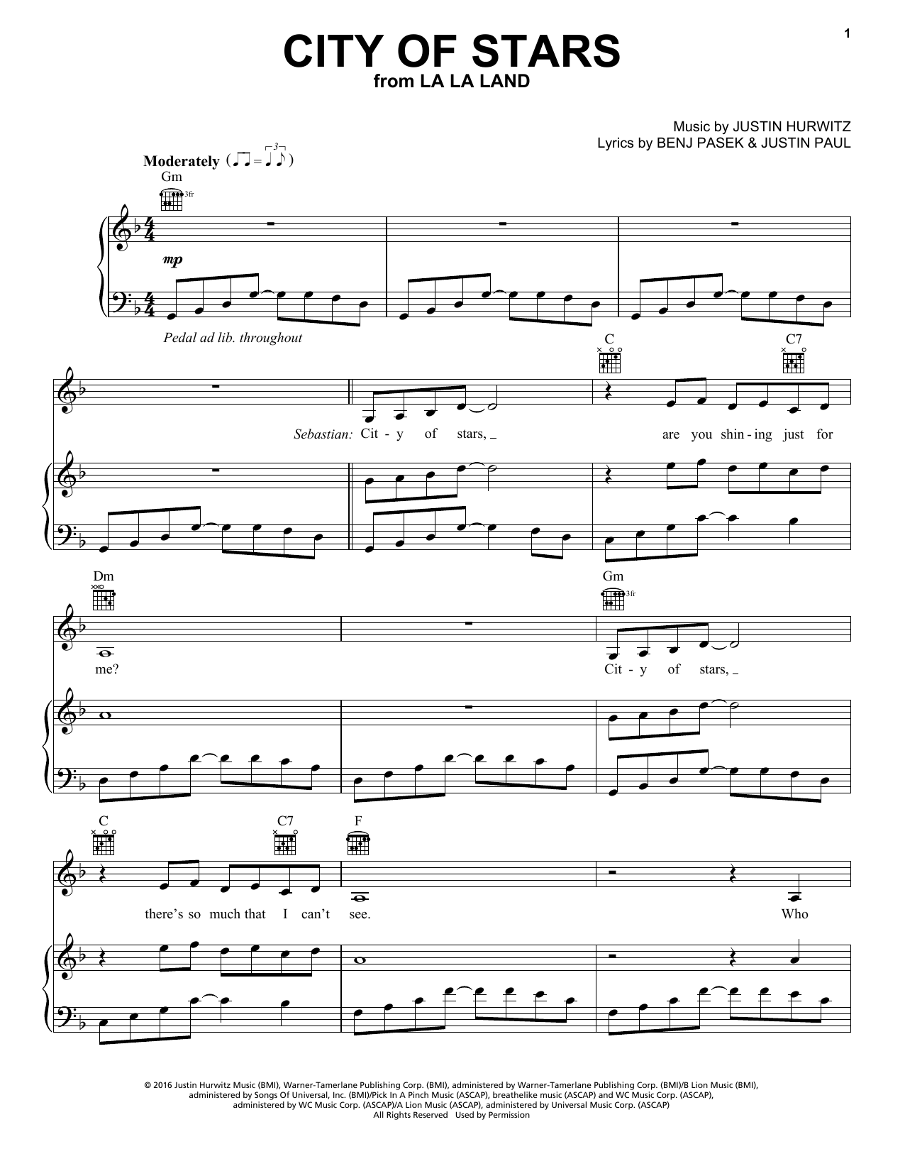Download Ryan Gosling & Emma Stone City Of Stars (from La La Land) Sheet Music and learn how to play Clarinet Solo PDF digital score in minutes