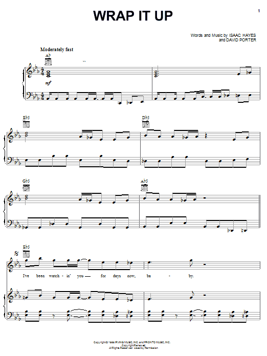 Download Sam & Dave Wrap It Up Sheet Music and learn how to play Piano, Vocal & Guitar (Right-Hand Melody) PDF digital score in minutes