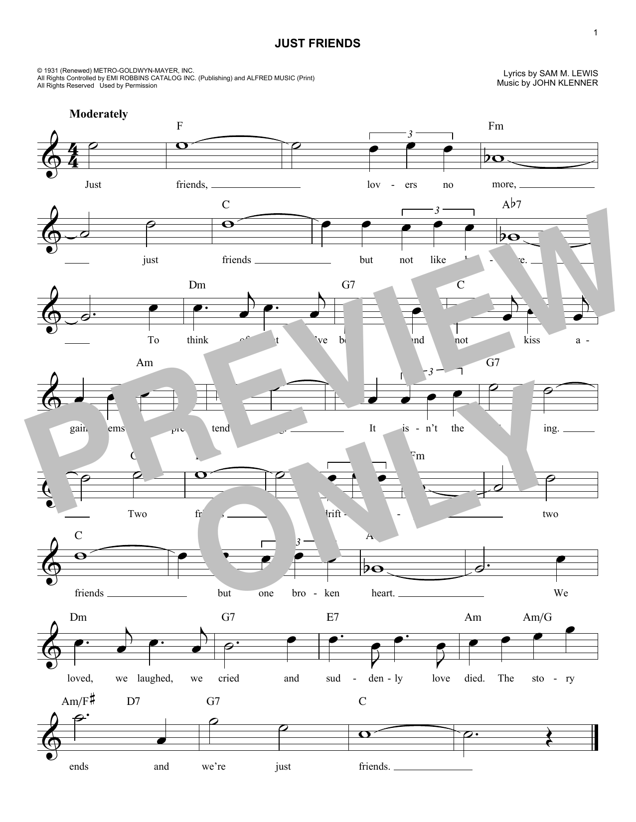 Download Sam M. Lewis Just Friends Sheet Music and learn how to play Super Easy Piano PDF digital score in minutes