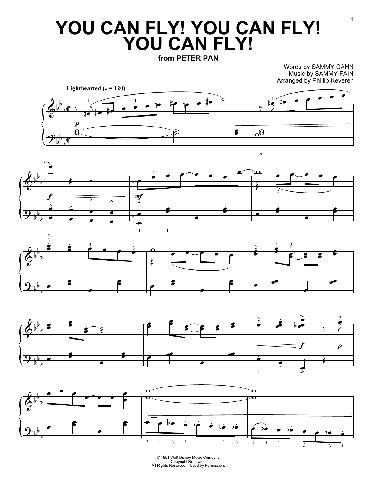 Download Phillip Keveren You Can Fly! You Can Fly! You Can Fly! Sheet Music and learn how to play Piano PDF digital score in minutes