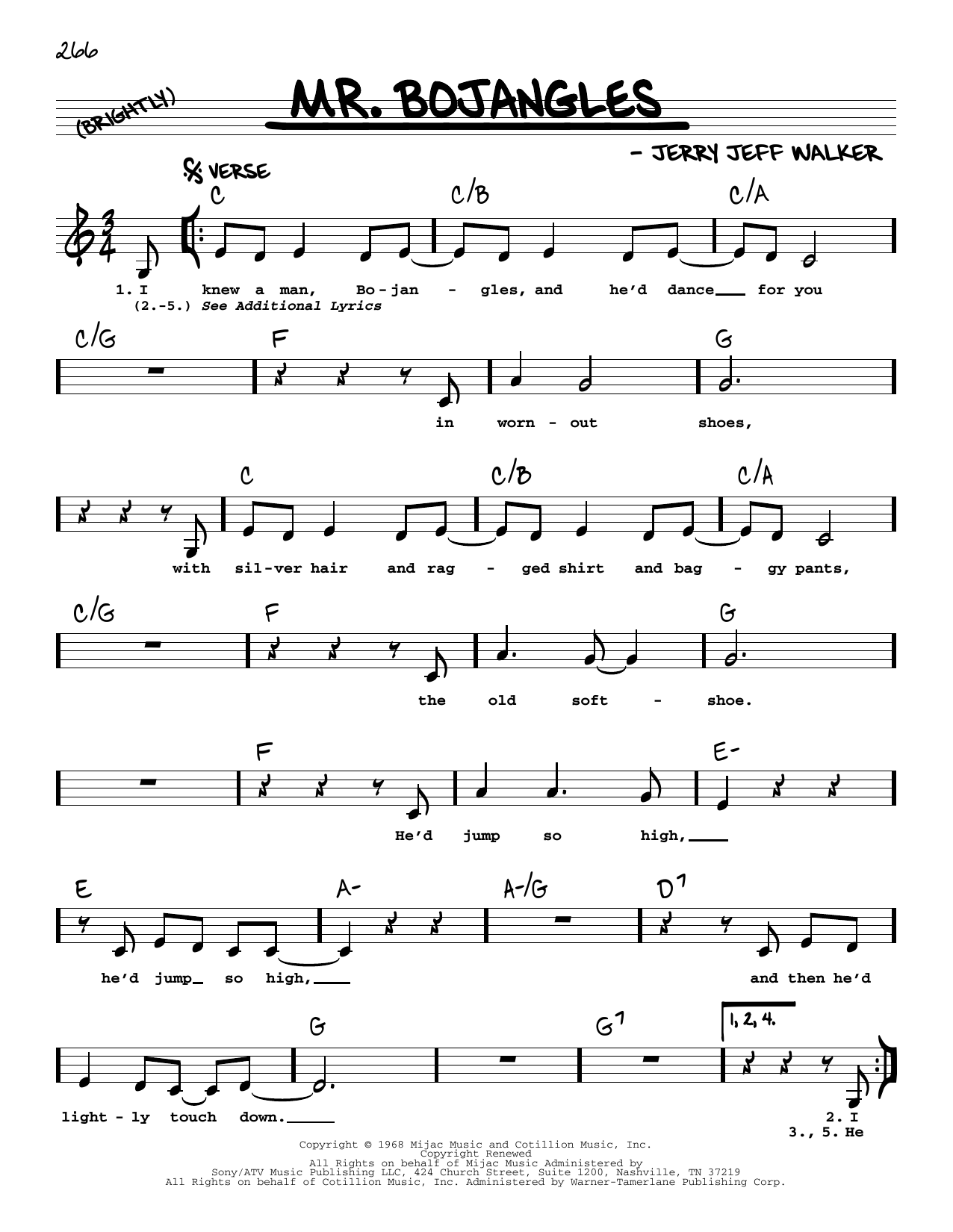 Download Sammy Davis Jr. Mr. Bojangles (Low Voice) Sheet Music and learn how to play Real Book – Melody, Lyrics & Chords PDF digital score in minutes