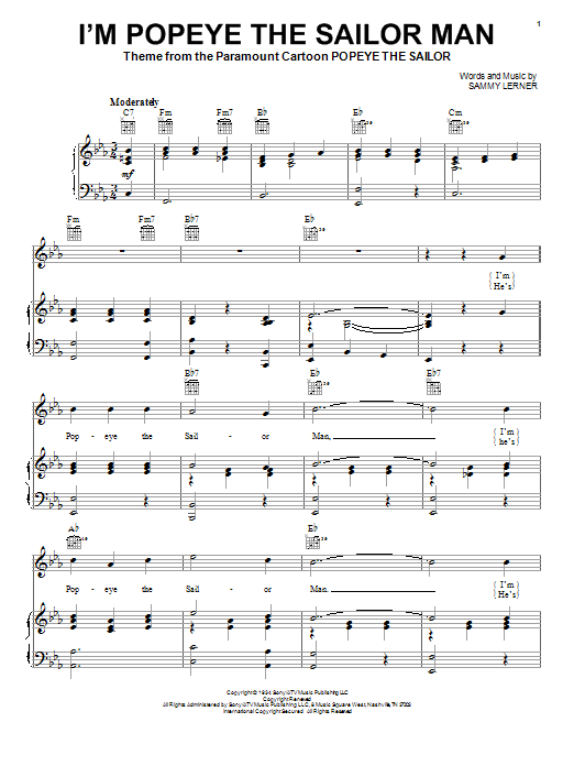 Download Sammy Lerner Sheet Music and learn how to play Piano, Vocal & Guitar (Right-Hand Melody) PDF score in minutes