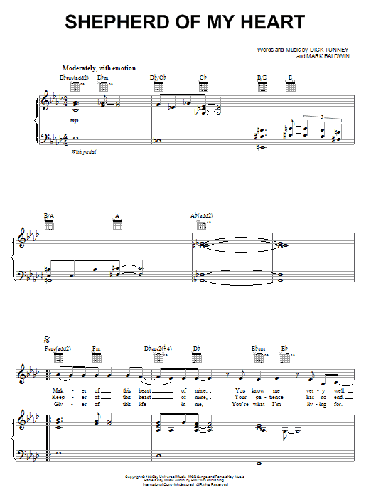 Download Sandi Patty Shepherd Of My Heart Sheet Music and learn how to play Lyrics & Chords PDF digital score in minutes