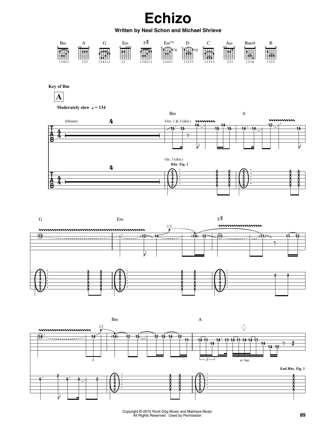 Download Santana Echizo Sheet Music and learn how to play Guitar Tab PDF digital score in minutes