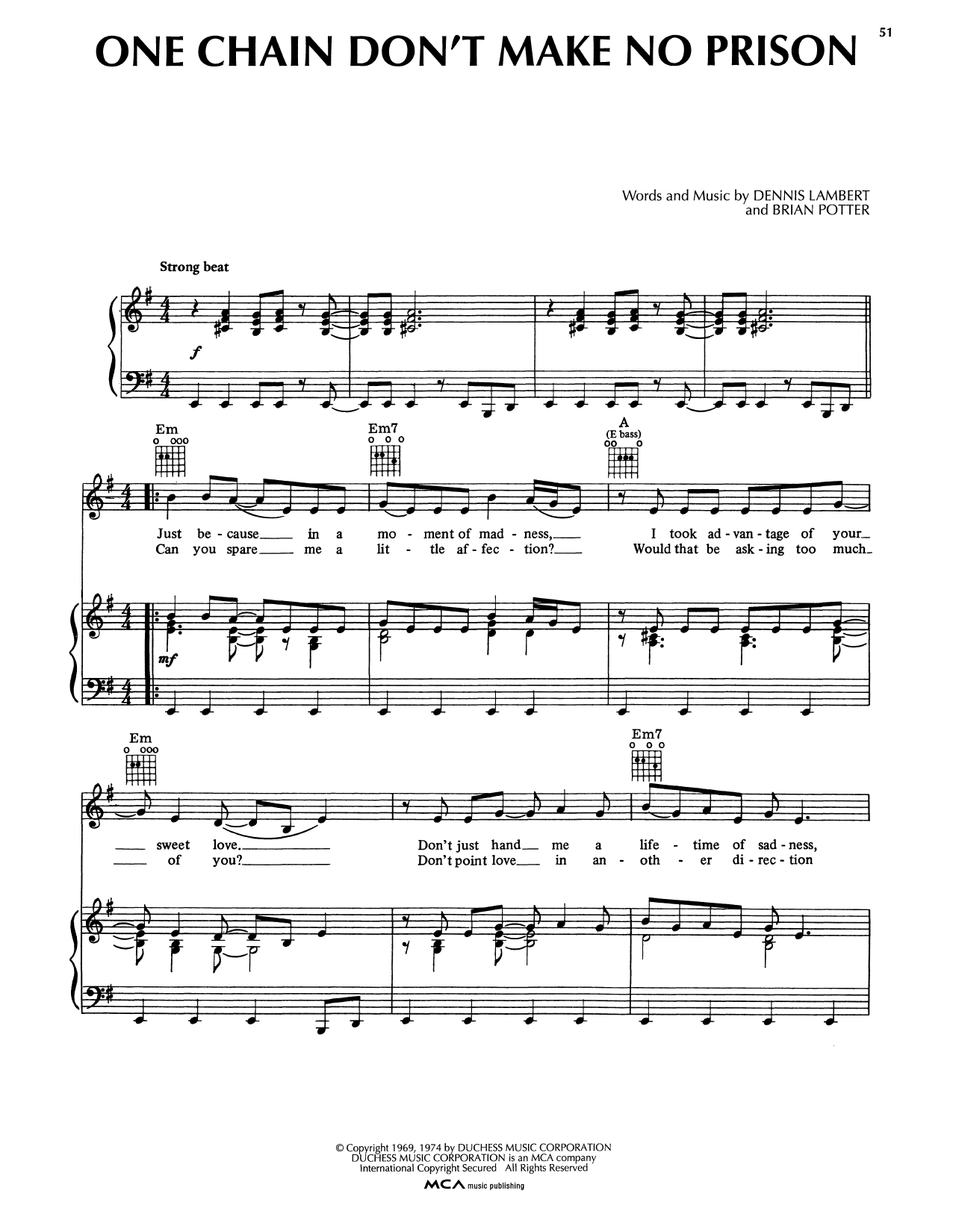 Download Santana One Chain Don't Make No Prison Sheet Music and learn how to play Piano, Vocal & Guitar (Right-Hand Melody) PDF digital score in minutes