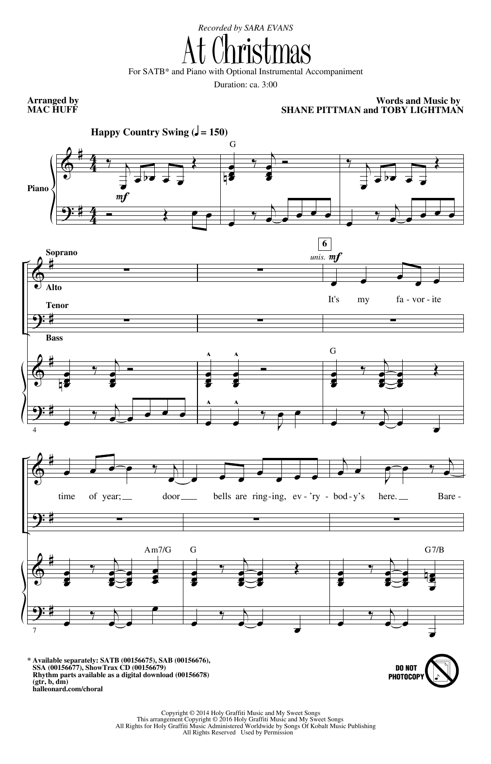 Download Mac Huff At Christmas Sheet Music and learn how to play SSA PDF digital score in minutes