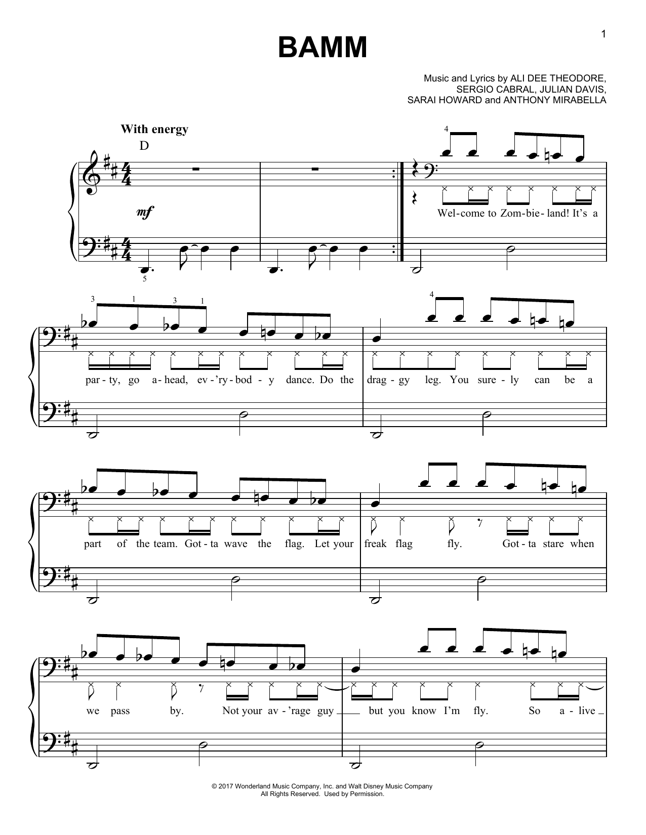 Download Sarai Howard Bamm Sheet Music and learn how to play Easy Piano PDF digital score in minutes