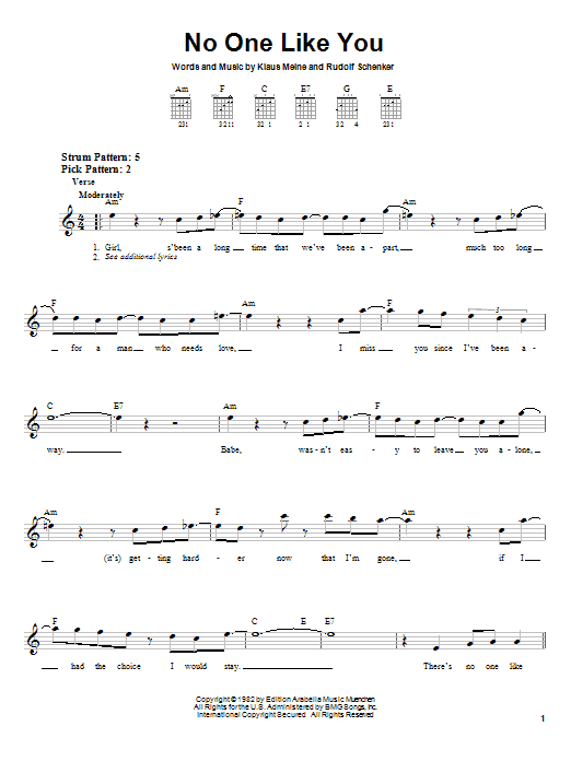 Download Scorpions No One Like You Sheet Music and learn how to play Bass Guitar Tab PDF digital score in minutes