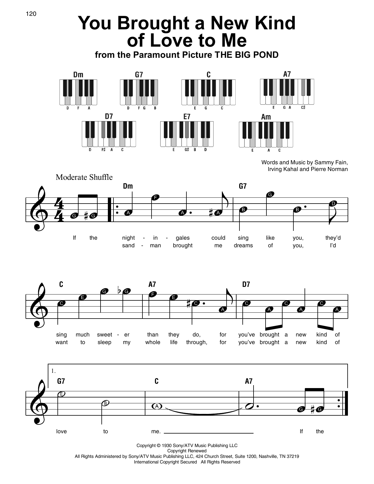 Download Scott Hamilton You Brought A New Kind Of Love To Me Sheet Music and learn how to play Super Easy Piano PDF digital score in minutes