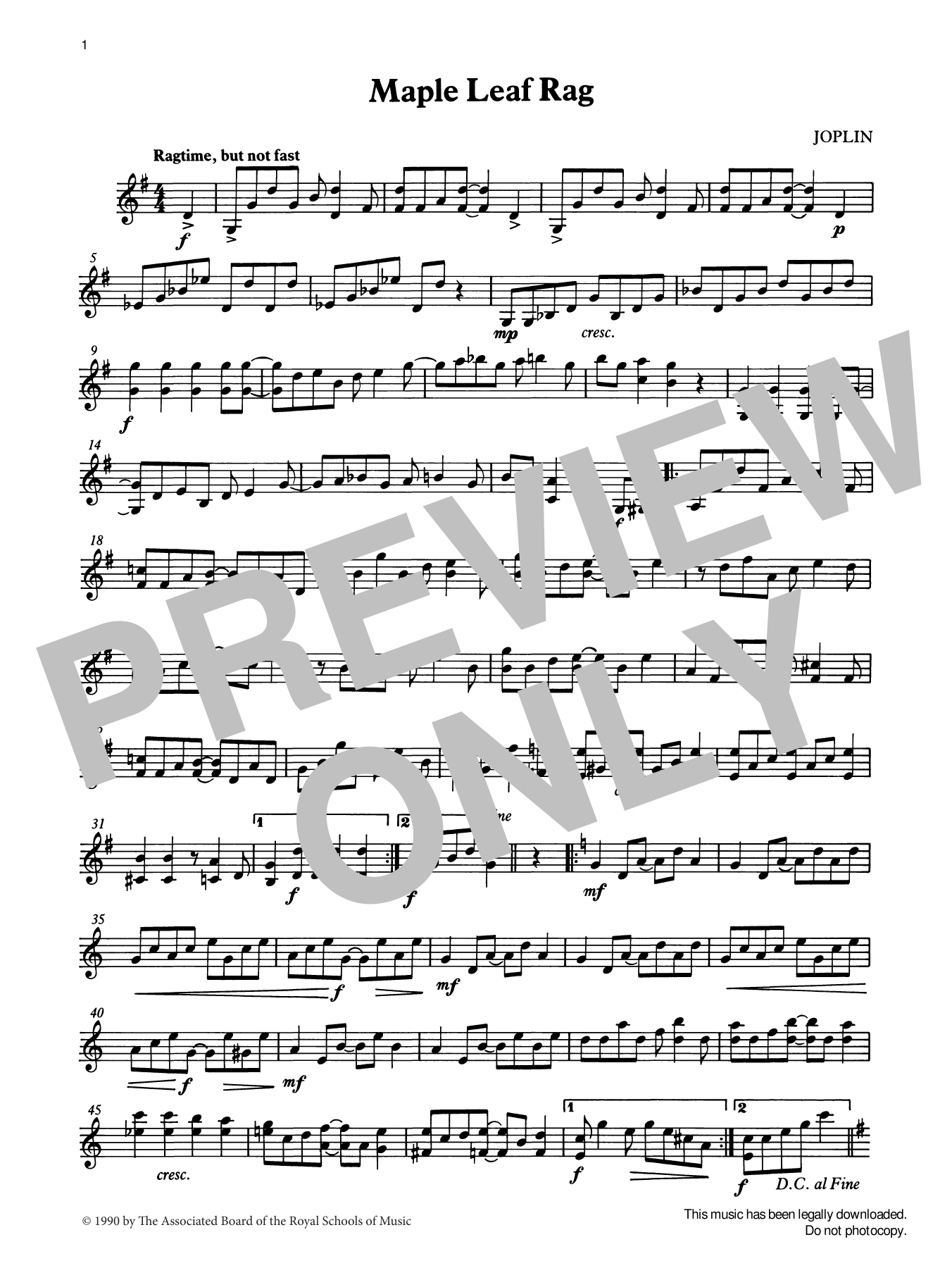 Download Scott Joplin Maple Leaf Rag (score & part) from Graded Music for Tuned Percussion, Book III Sheet Music and learn how to play Percussion Solo PDF digital score in minutes