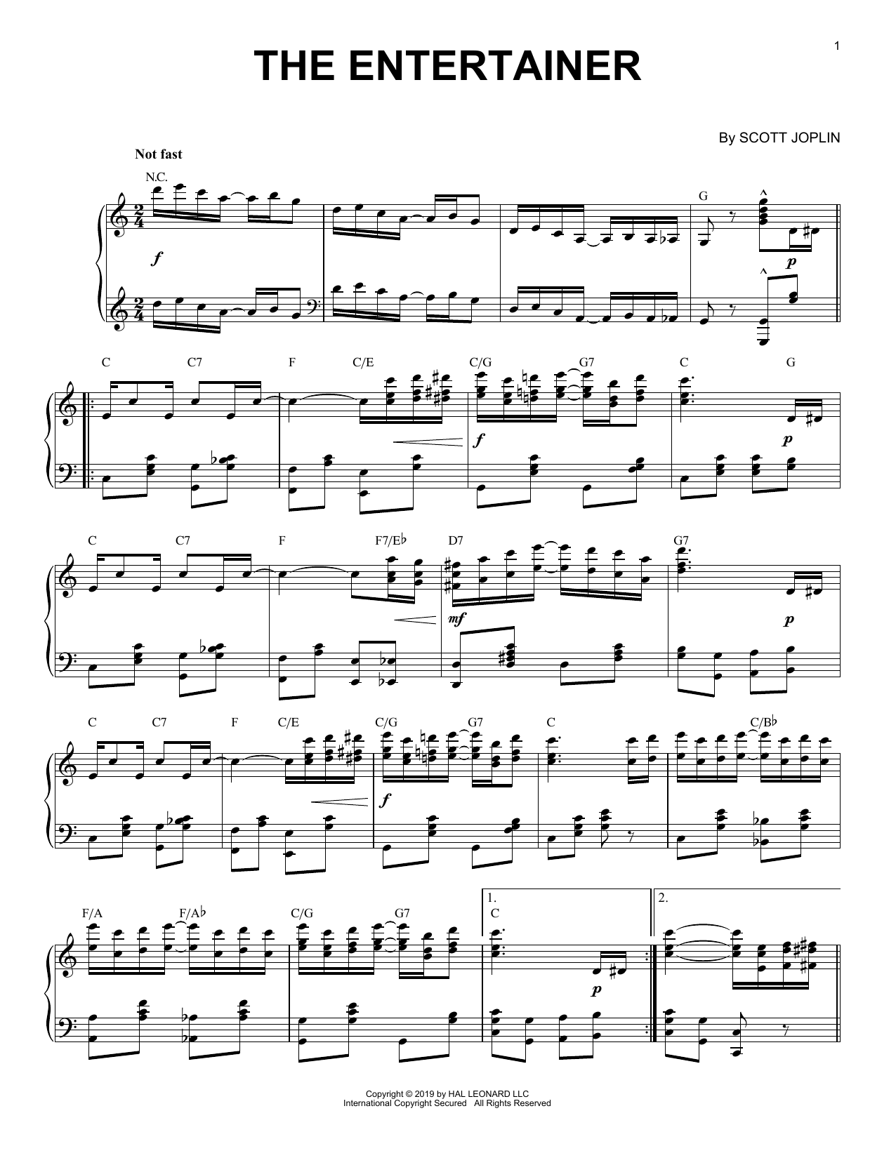 Download Scott Joplin The Entertainer [Jazz version] Sheet Music and learn how to play Piano Solo PDF digital score in minutes