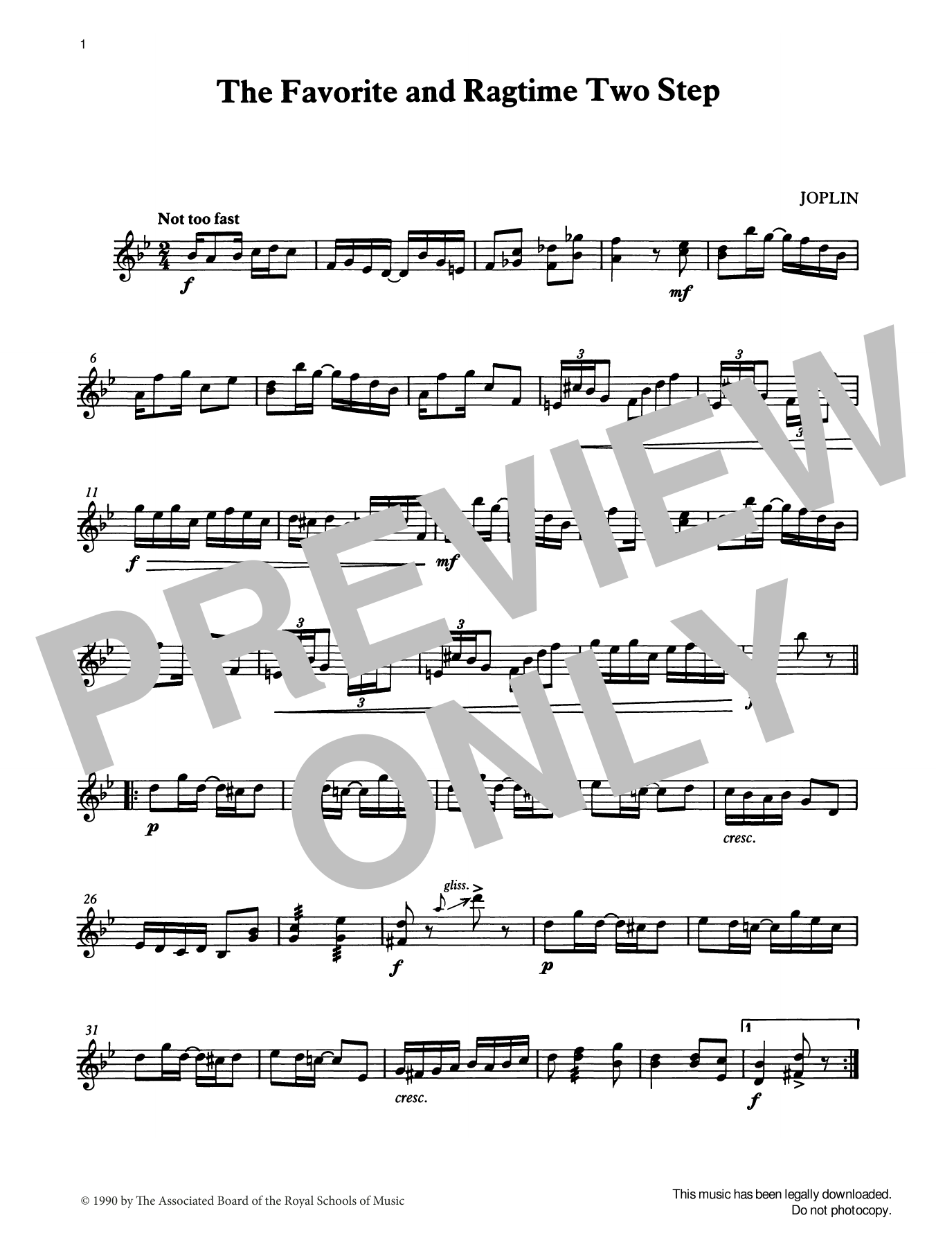 Download Scott Joplin The Favorite and Ragtime Two Step from Graded Music for Tuned Percussion, Book I Sheet Music and learn how to play Percussion Solo PDF digital score in minutes