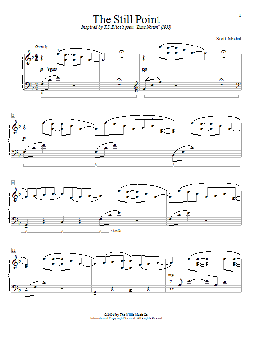 Download Scott Michal The Still Point Sheet Music and learn how to play Easy Piano PDF digital score in minutes