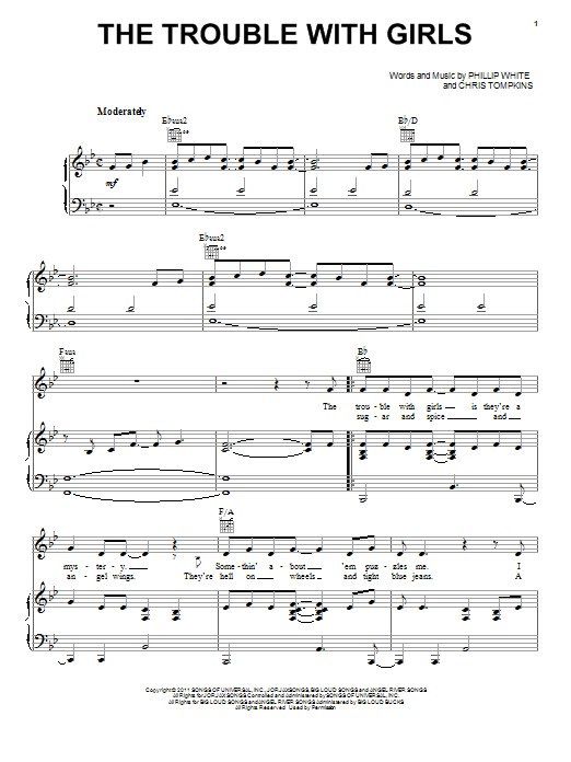 Download Scotty McCreery The Trouble With Girls Sheet Music and learn how to play Piano, Vocal & Guitar (Right-Hand Melody) PDF digital score in minutes