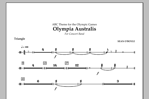 Download Sean O'Boyle Olympia Australis (Concert Band) - Triangle Sheet Music and learn how to play Concert Band PDF digital score in minutes