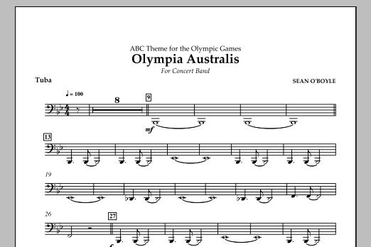 Download Sean O'Boyle Olympia Australis (Concert Band) - Tuba Sheet Music and learn how to play Concert Band PDF digital score in minutes