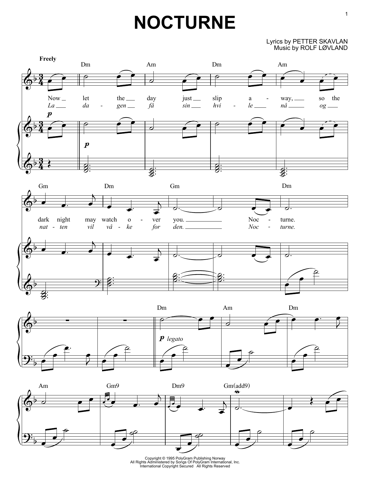 Download Secret Garden Nocturne Sheet Music and learn how to play Piano PDF digital score in minutes