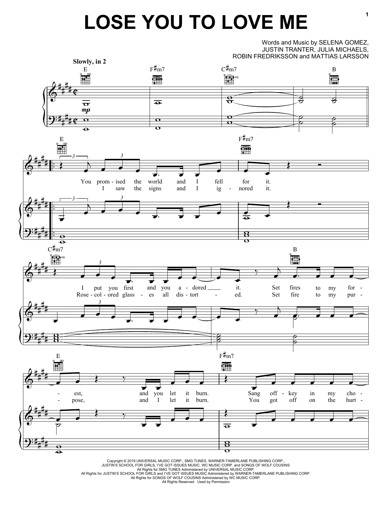 Download Selena Gomez Lose You To Love Me Sheet Music and learn how to play Ukulele PDF digital score in minutes