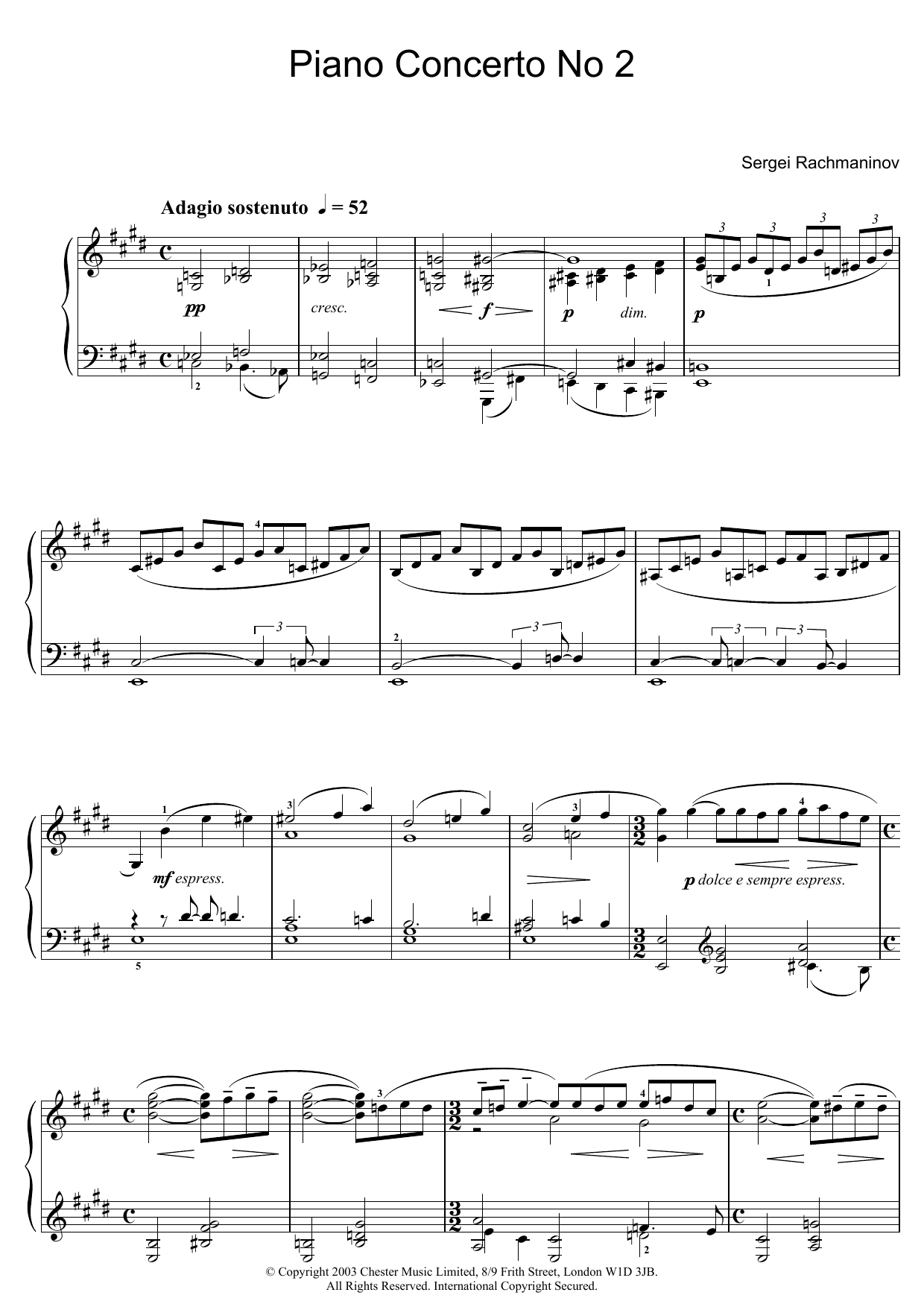 Download Sergei Rachmaninoff Piano Concerto No 2 Sheet Music and learn how to play Piano PDF digital score in minutes
