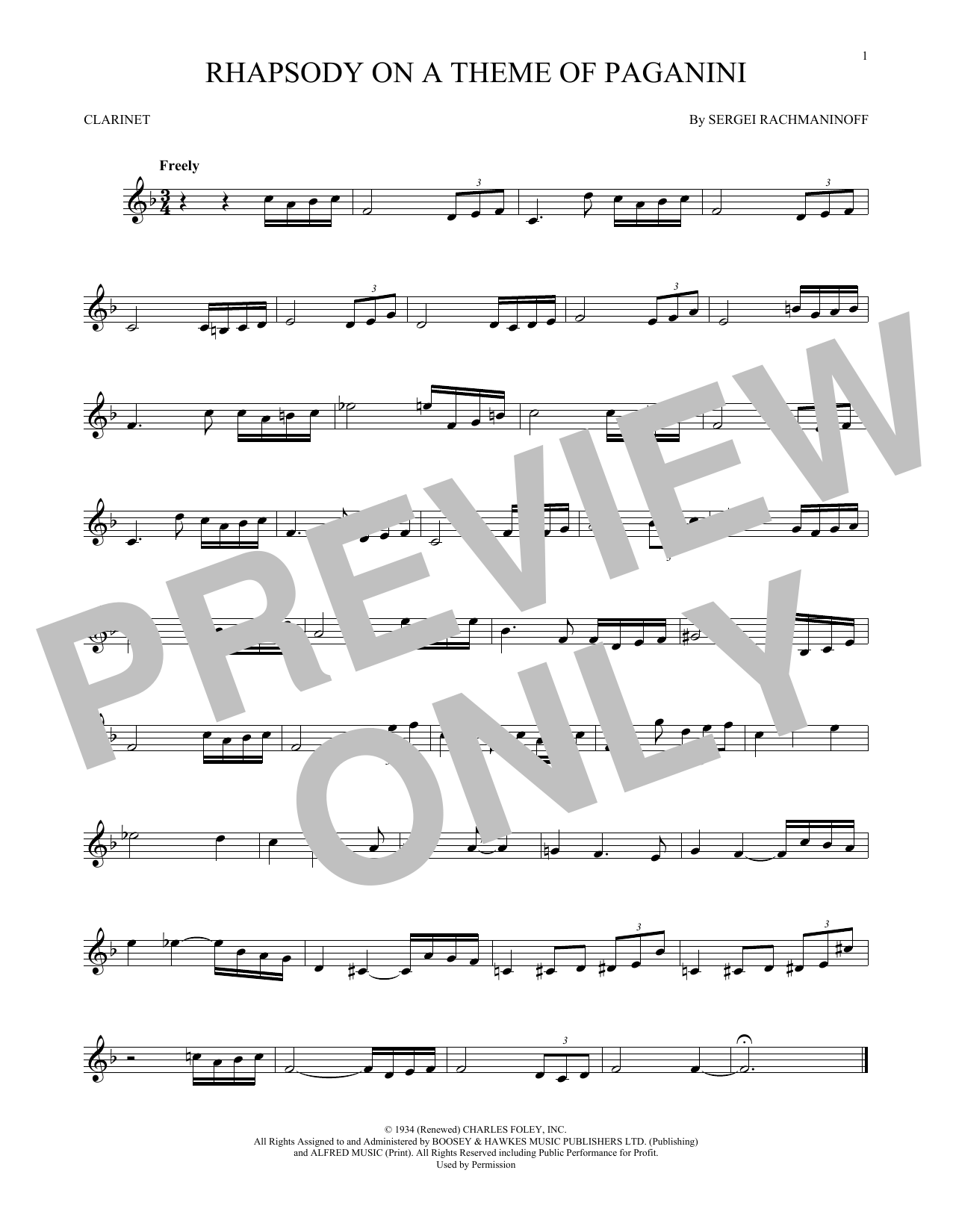 Download Sergei Rachmaninoff Rhapsody On A Theme Of Paganini Sheet Music and learn how to play Flute Solo PDF digital score in minutes
