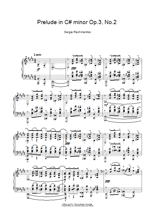 Download Sergei Rachmaninoff Prelude In C# Minor, Op.3, No.2 Sheet Music and learn how to play Piano PDF digital score in minutes