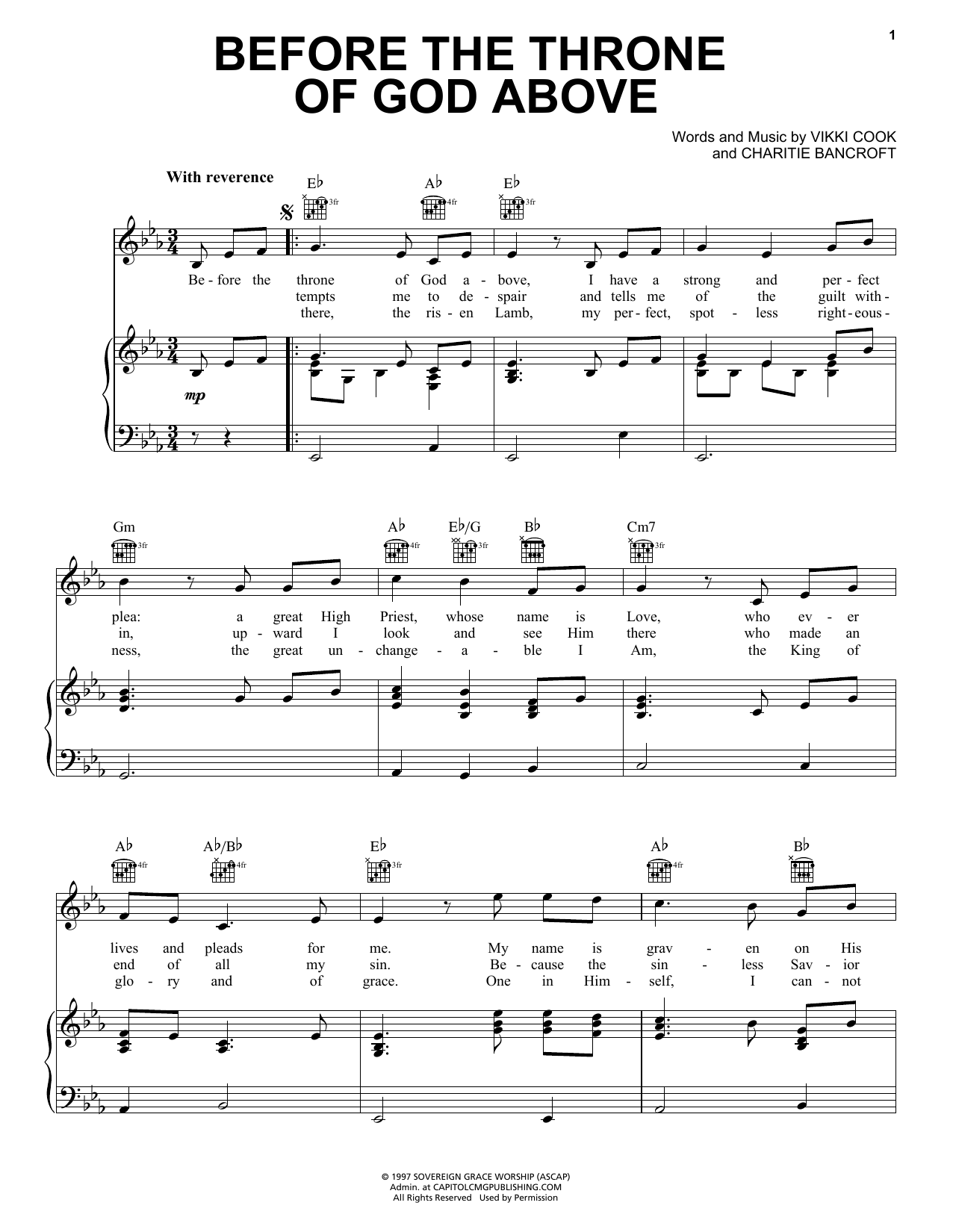 Download Shane & Shane Before The Throne Of God Above Sheet Music and learn how to play Solo Guitar PDF digital score in minutes